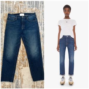 MOTHER Denim The Scrapper Cuff Ankle Fray Jeans